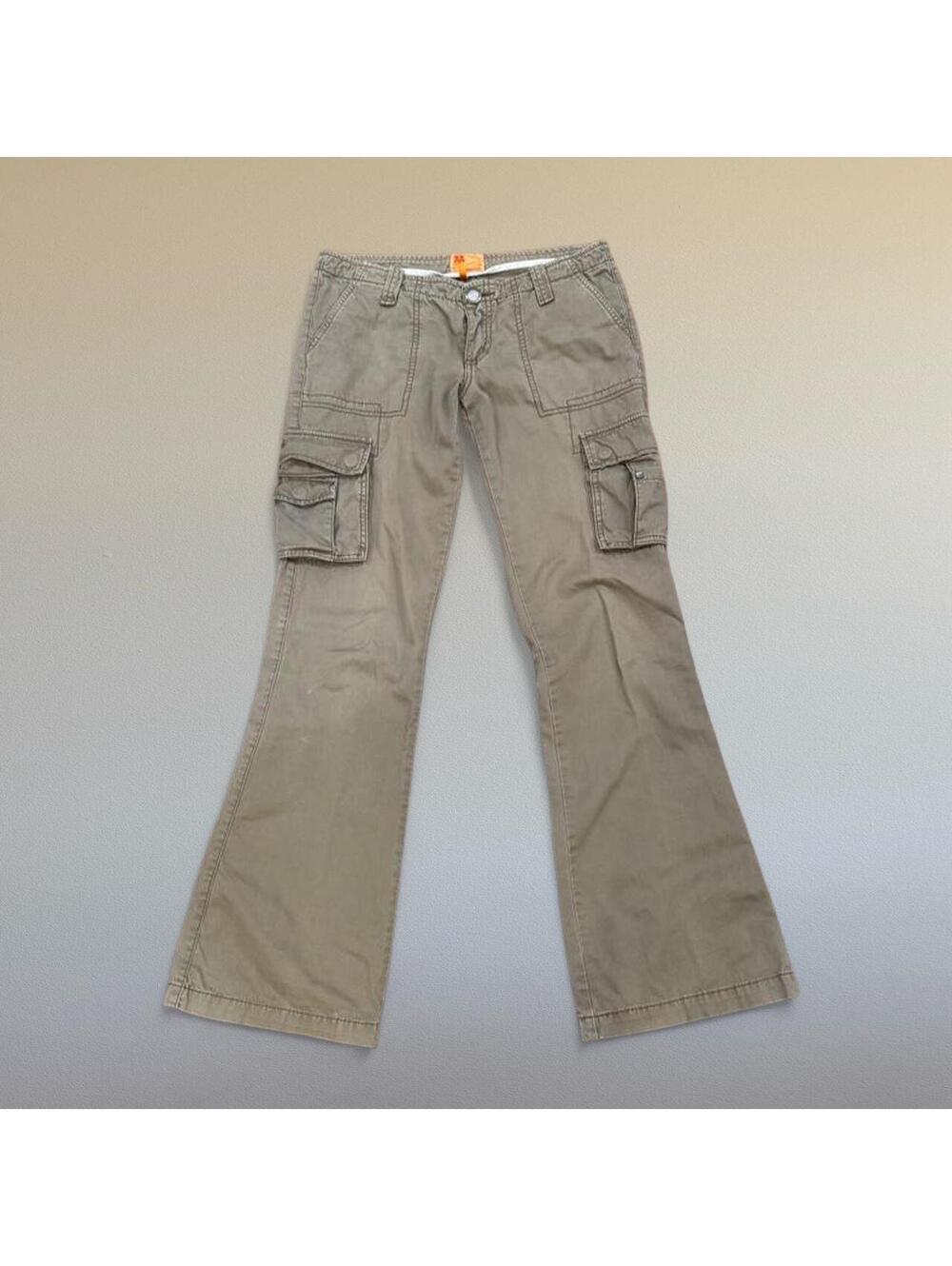 Low rise khaki cargo pants Sz. 27
